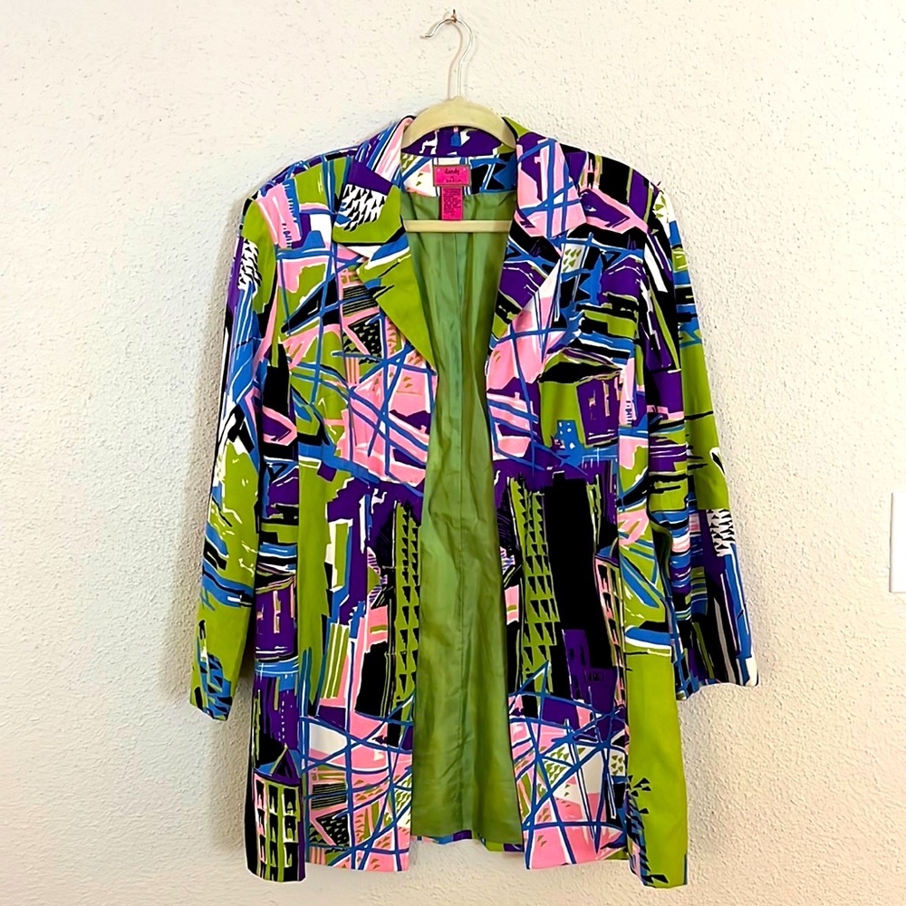 Modern Geometric Design Blazer